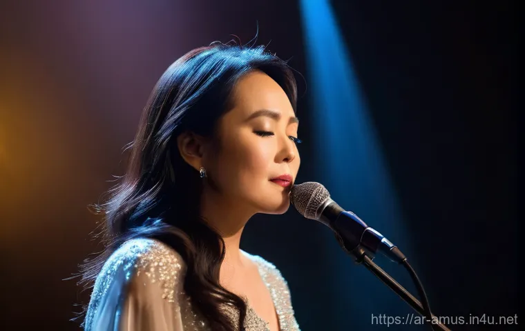 梁靜茹  Fish Leong 의 발라드 히트곡과 감성 음악 - Image Prompt 1: The Soulful Balladeer**