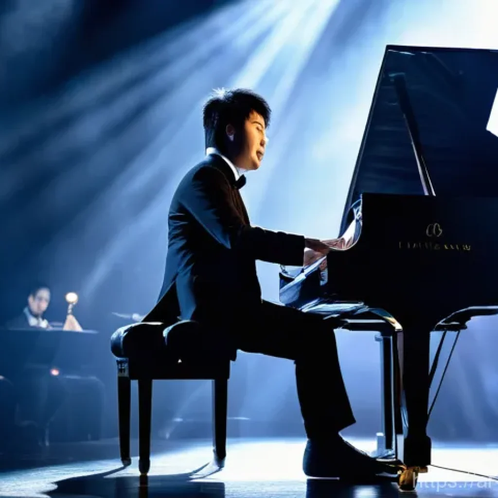 Lang Lang의 클래식 음악과 크로스오버 시도 - **Prompt 1: Dynamic Classical Performance**
    "A stunning, high-resolution photograph of world-ren...