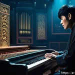 Home 14 Jay Chou의 영화 제작과 사운드트랙 참여 - A cinematic scene featuring Jay Chou in a traditional Chinese-inspired film studio, surrounded by an...