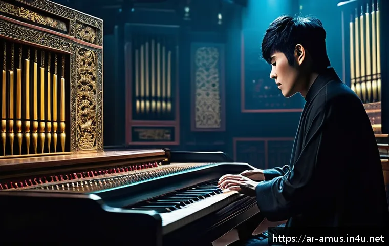 Jay Chou의 영화 제작과 사운드트랙 참여 - A cinematic scene featuring Jay Chou in a traditional Chinese-inspired film studio, surrounded by an...